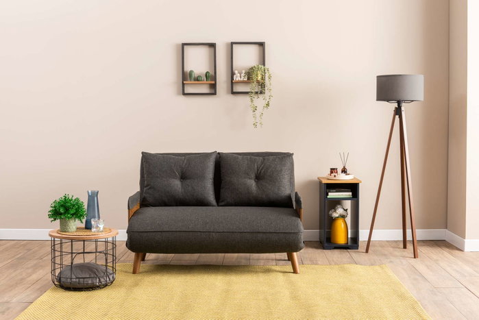 Atelier Del Sofa Cosmo Sofá-Cama de 2 Plazas - Gris oscuro
